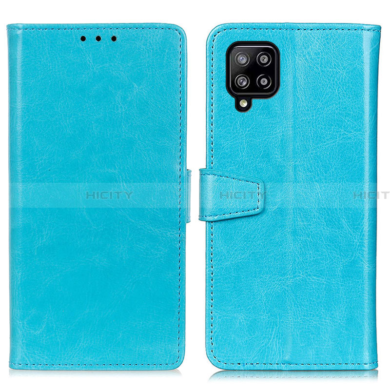 Handytasche Stand Schutzhülle Flip Leder Hülle A06D für Samsung Galaxy A22 4G Hellblau