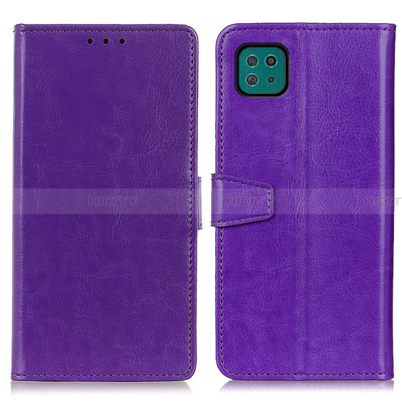 Handytasche Stand Schutzhülle Flip Leder Hülle A06D für Samsung Galaxy A22 5G Violett Plus