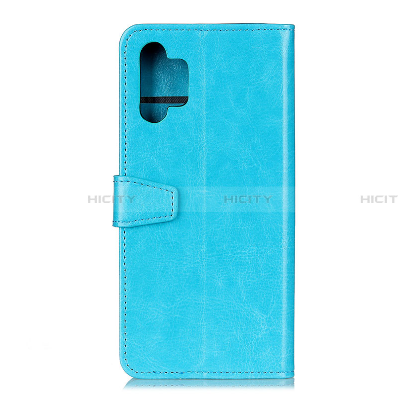 Handytasche Stand Schutzhülle Flip Leder Hülle A06D für Samsung Galaxy A32 4G Hellblau