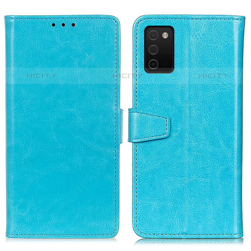 Handytasche Stand Schutzhülle Flip Leder Hülle A06D für Samsung Galaxy M02s Hellblau Plus