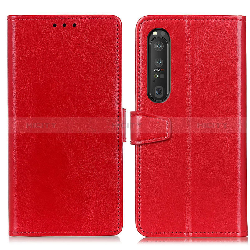 Handytasche Stand Schutzhülle Flip Leder Hülle A06D für Sony Xperia 1 III Rot