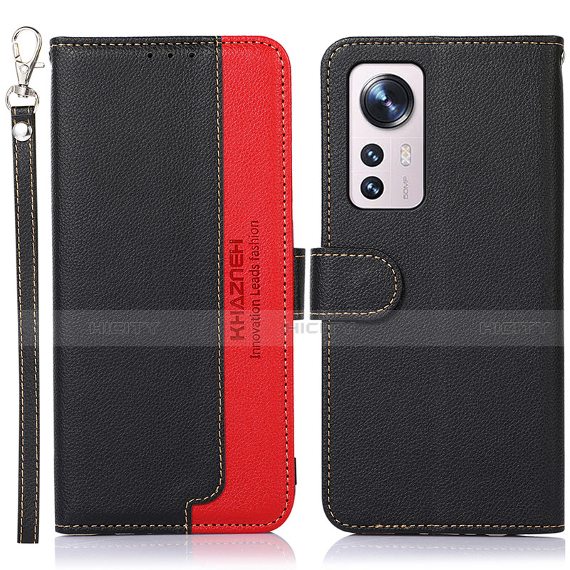 Handytasche Stand Schutzhülle Flip Leder Hülle A06D für Xiaomi Mi 12 5G Rot und Schwarz Plus