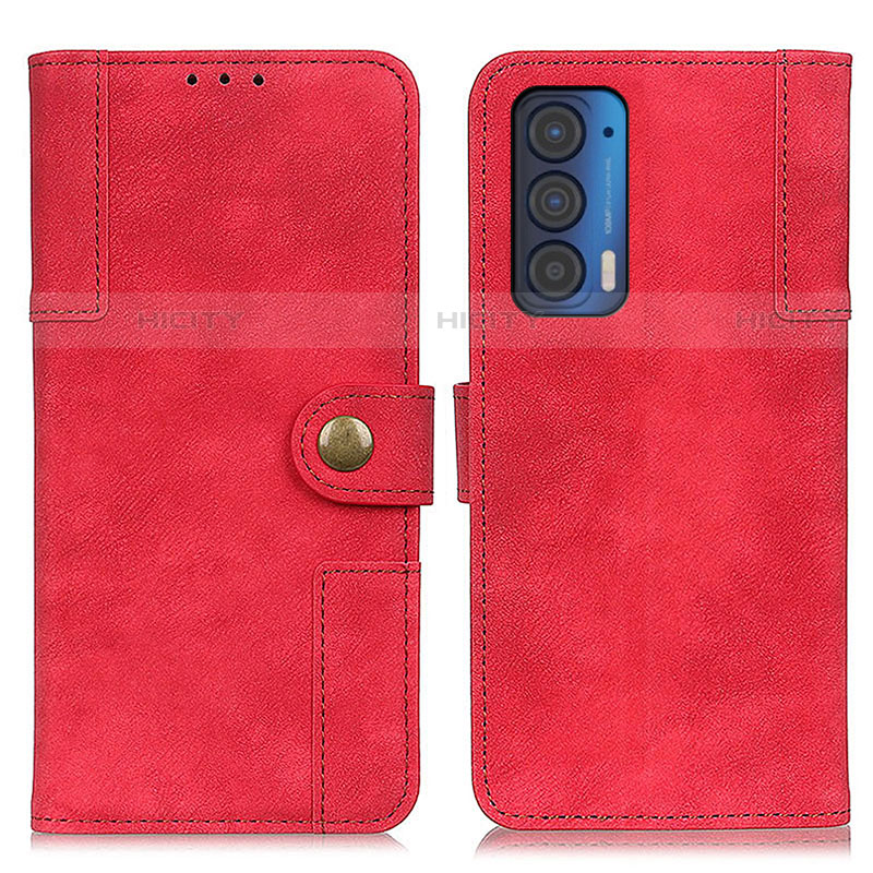 Handytasche Stand Schutzhülle Flip Leder Hülle A07D für Motorola Moto Edge (2021) 5G Rot Plus