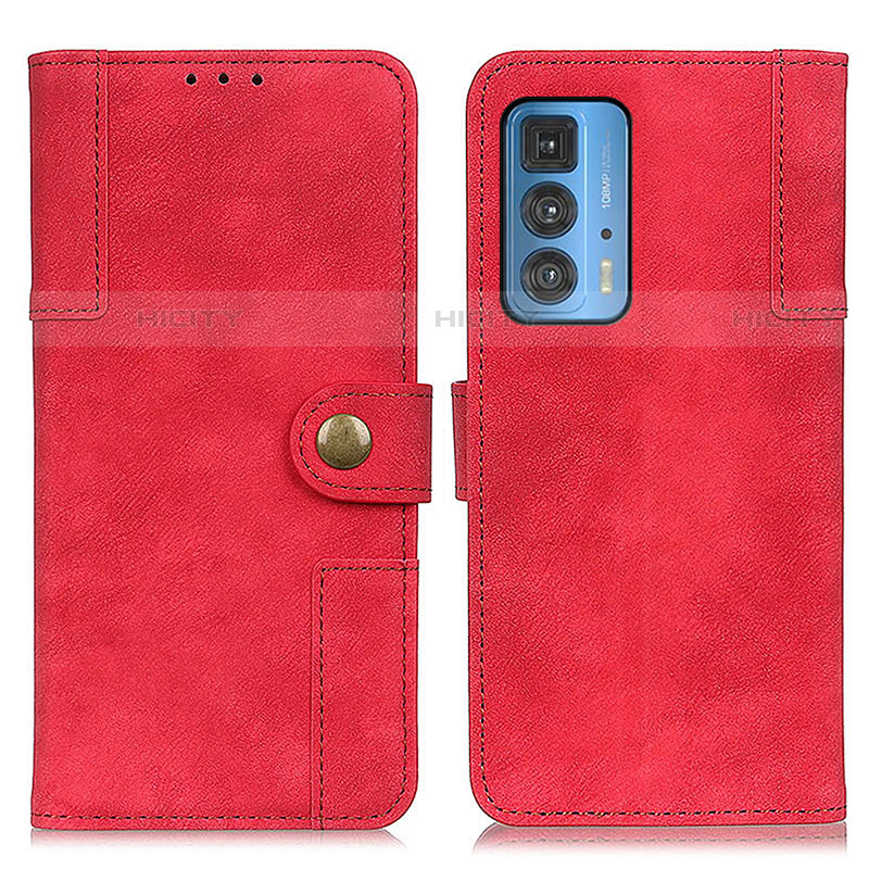 Handytasche Stand Schutzhülle Flip Leder Hülle A07D für Motorola Moto Edge S Pro 5G Rot Plus