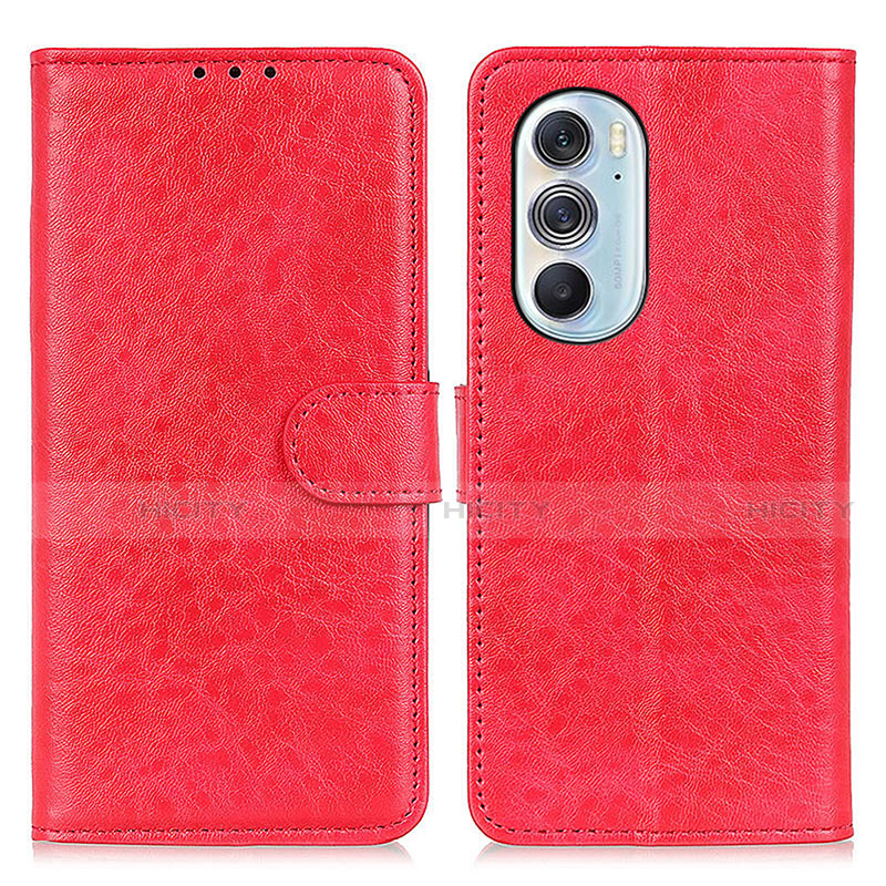 Handytasche Stand Schutzhülle Flip Leder Hülle A07D für Motorola Moto Edge X30 5G Rot