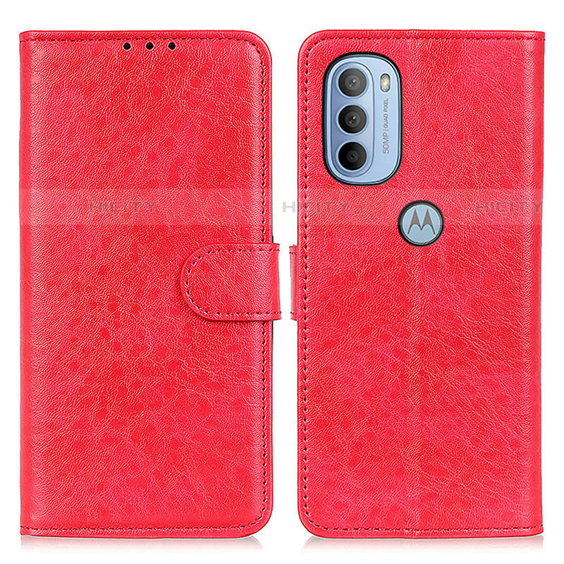 Handytasche Stand Schutzhülle Flip Leder Hülle A07D für Motorola Moto G41 Rot