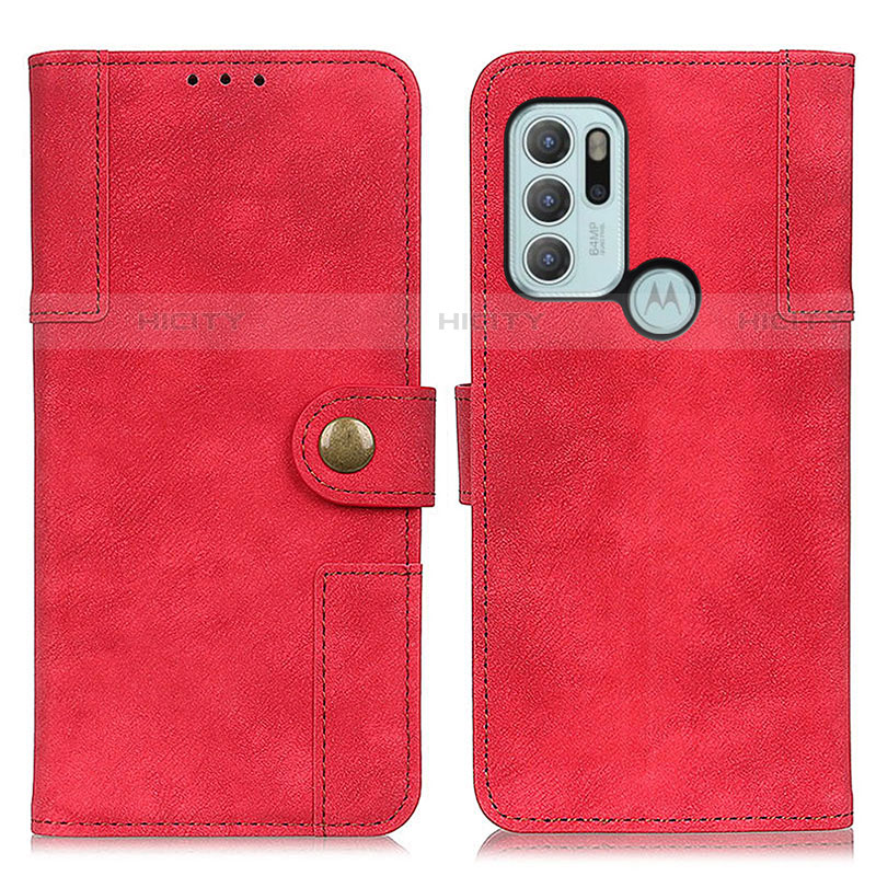 Handytasche Stand Schutzhülle Flip Leder Hülle A07D für Motorola Moto G60s Rot Plus