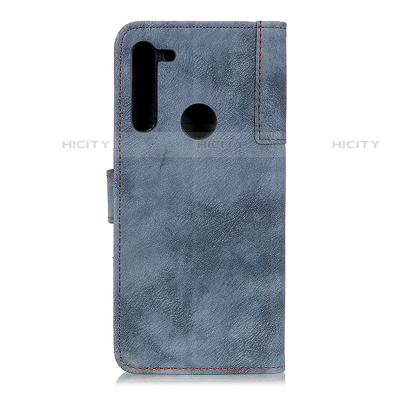 Handytasche Stand Schutzhülle Flip Leder Hülle A07D für Motorola Moto One Fusion Plus Blau