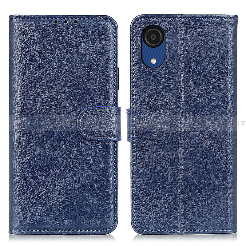 Handytasche Stand Schutzhülle Flip Leder Hülle A07D für Samsung Galaxy A03 Core Blau Plus