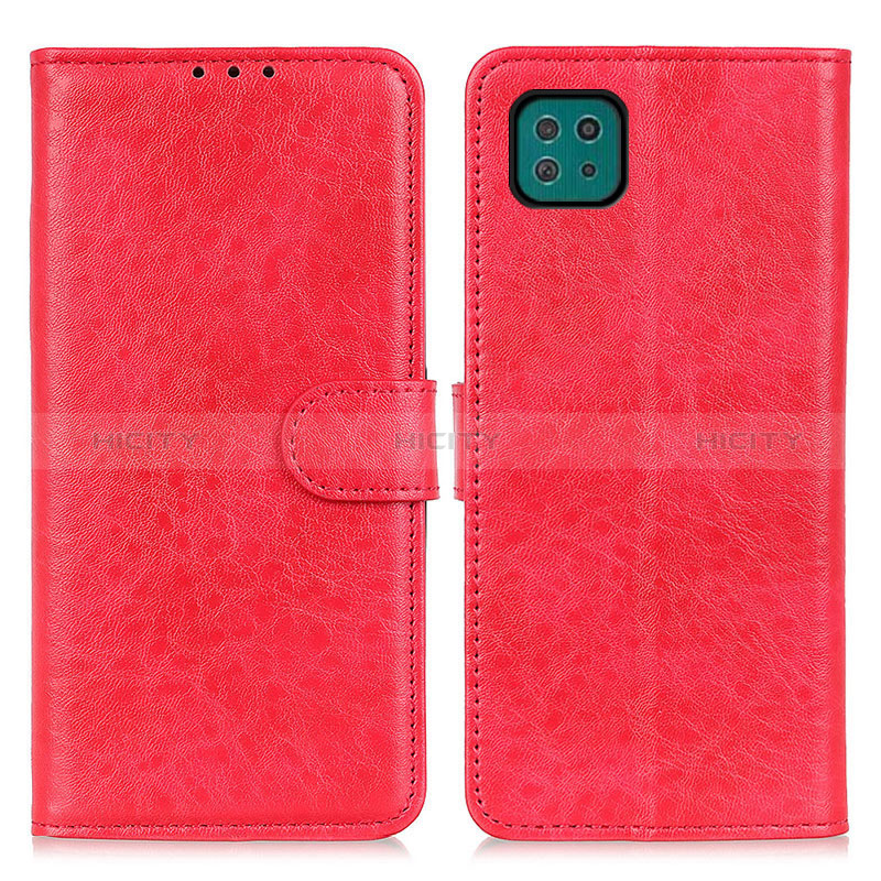 Handytasche Stand Schutzhülle Flip Leder Hülle A07D für Samsung Galaxy A22s 5G Rot Plus