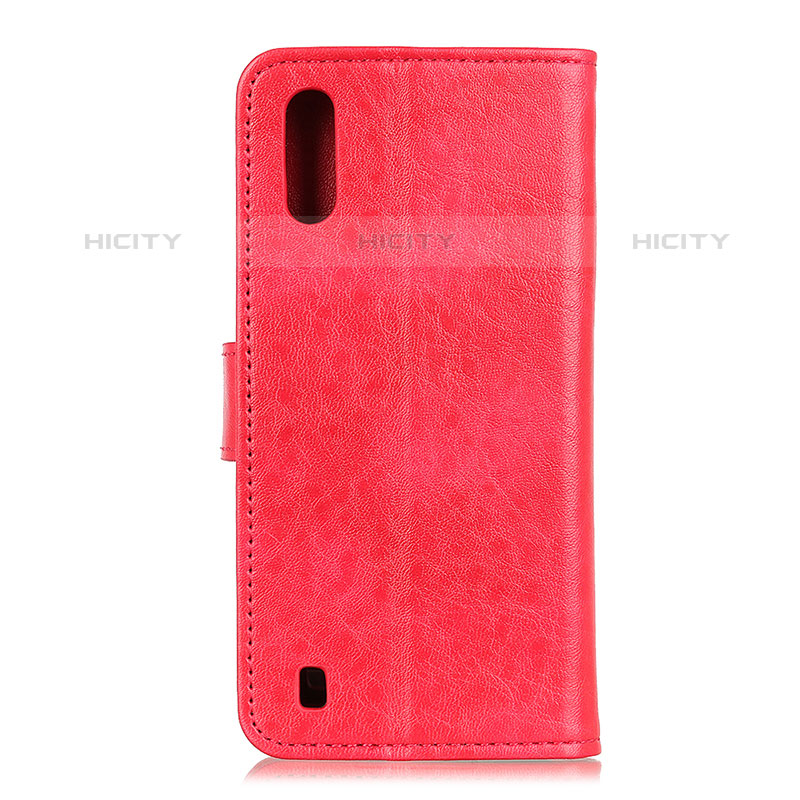 Handytasche Stand Schutzhülle Flip Leder Hülle A07D für Samsung Galaxy M01 Rot