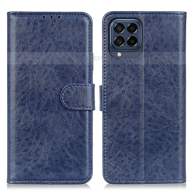 Handytasche Stand Schutzhülle Flip Leder Hülle A07D für Samsung Galaxy M53 5G Blau