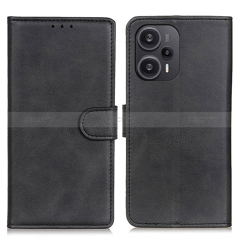 Handytasche Stand Schutzhülle Flip Leder Hülle A07D für Xiaomi Redmi Note 12 Turbo 5G Schwarz