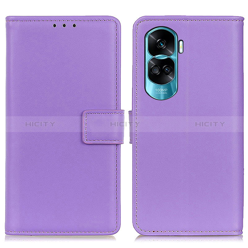 Handytasche Stand Schutzhülle Flip Leder Hülle A08D für Huawei Honor 90 Lite 5G Violett Plus