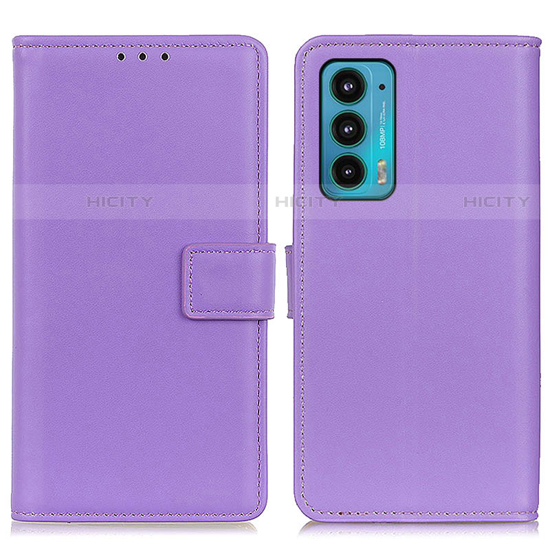 Handytasche Stand Schutzhülle Flip Leder Hülle A08D für Motorola Moto Edge 20 5G Violett Plus