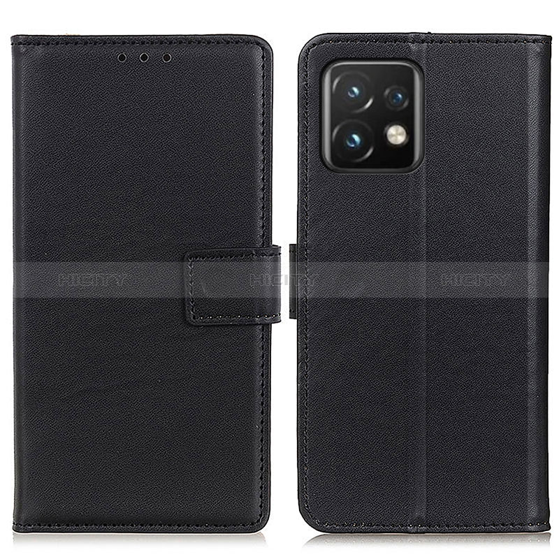 Handytasche Stand Schutzhülle Flip Leder Hülle A08D für Motorola Moto Edge 40 Pro 5G Schwarz