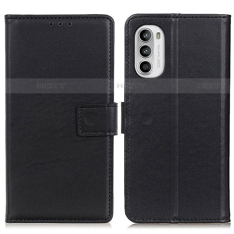 Handytasche Stand Schutzhülle Flip Leder Hülle A08D für Motorola Moto G71s 5G Schwarz Plus