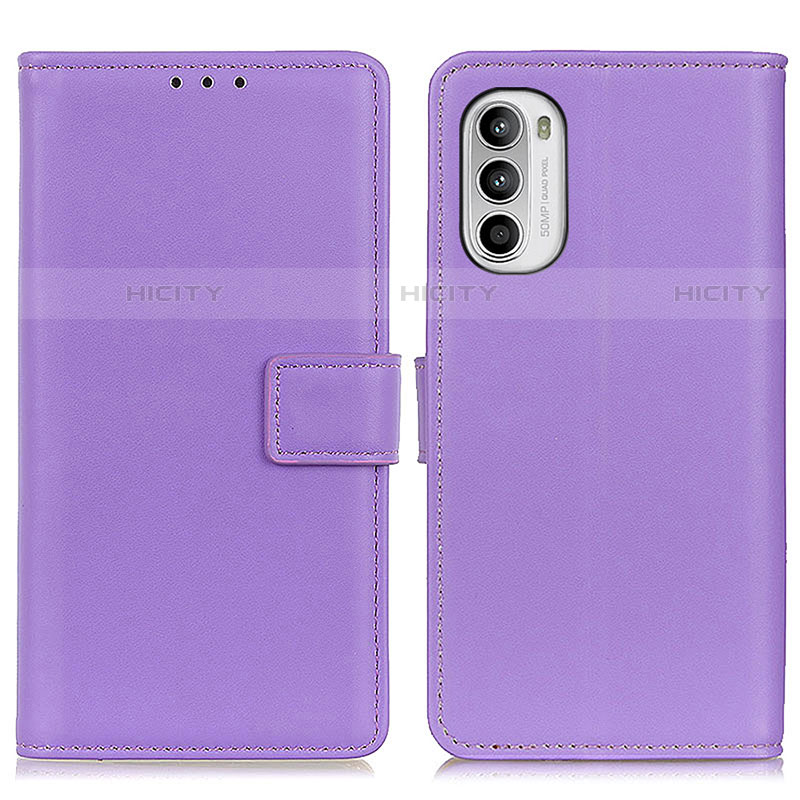 Handytasche Stand Schutzhülle Flip Leder Hülle A08D für Motorola Moto G71s 5G Violett Plus