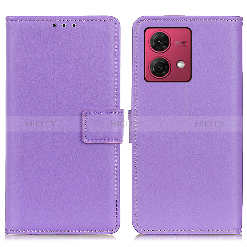 Handytasche Stand Schutzhülle Flip Leder Hülle A08D für Motorola Moto G84 5G Violett Plus