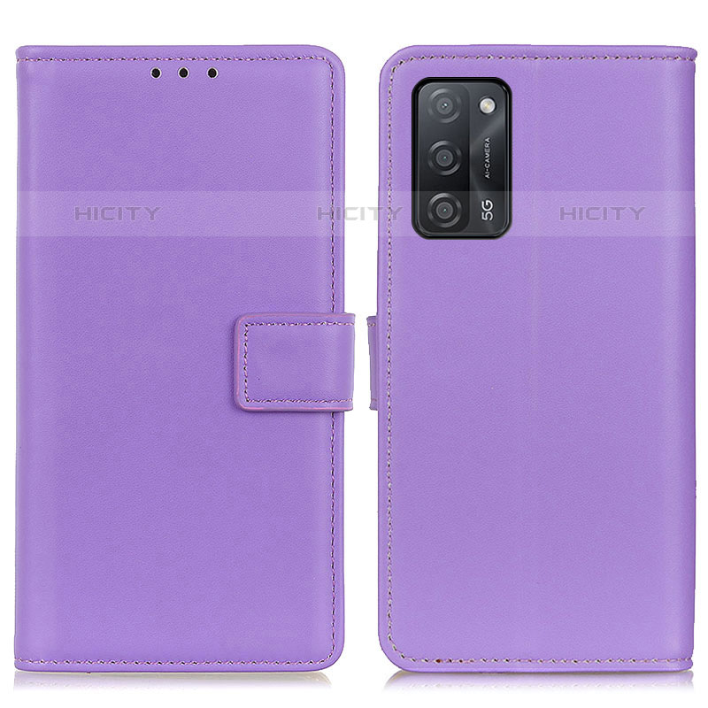 Handytasche Stand Schutzhülle Flip Leder Hülle A08D für Oppo A53s 5G Violett