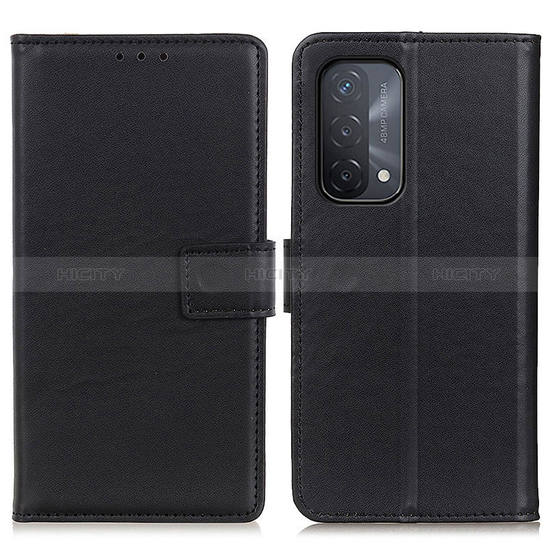 Handytasche Stand Schutzhülle Flip Leder Hülle A08D für Oppo A54 5G Schwarz