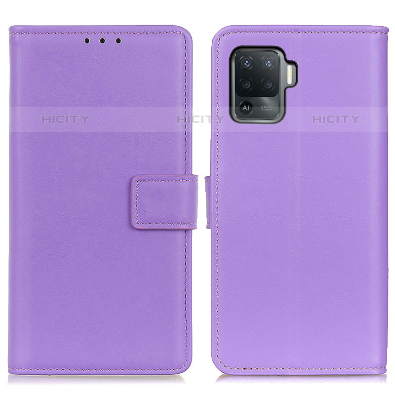 Handytasche Stand Schutzhülle Flip Leder Hülle A08D für Oppo A94 4G Violett