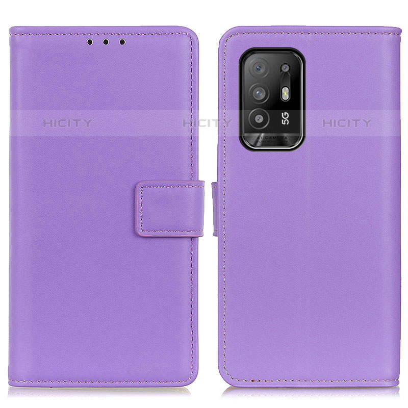 Handytasche Stand Schutzhülle Flip Leder Hülle A08D für Oppo F19 Pro+ Plus 5G Violett Plus