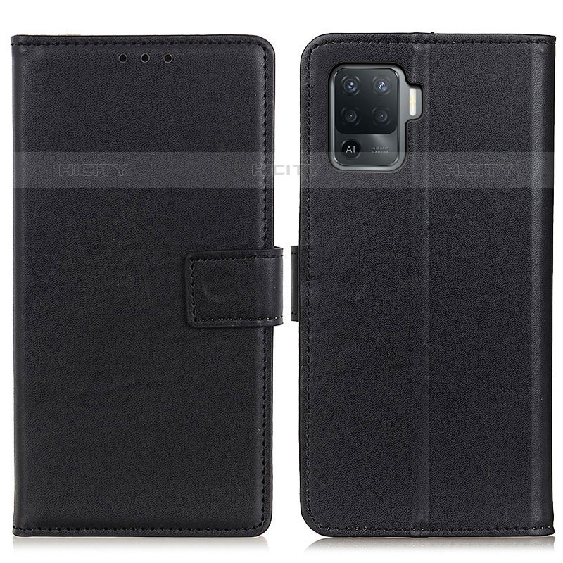 Handytasche Stand Schutzhülle Flip Leder Hülle A08D für Oppo Reno5 F Schwarz