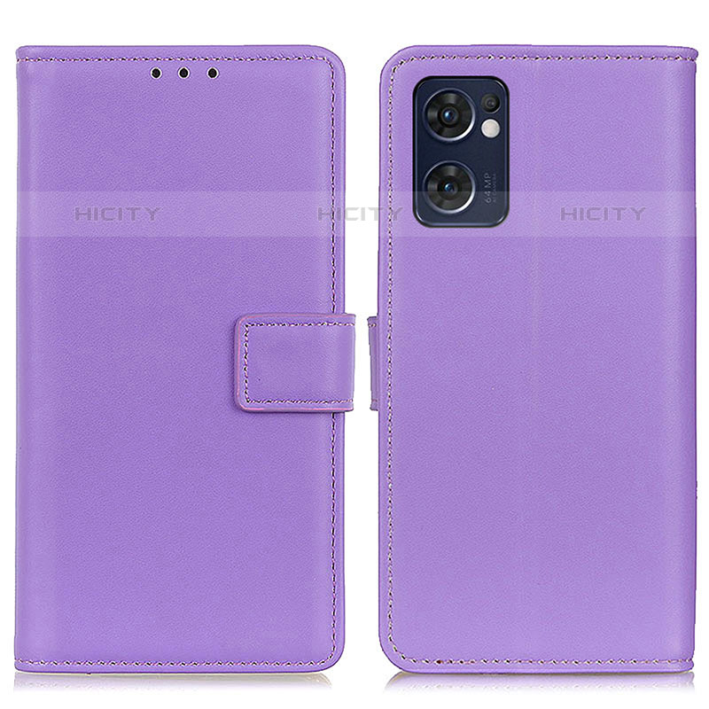 Handytasche Stand Schutzhülle Flip Leder Hülle A08D für Oppo Reno7 5G Violett Plus