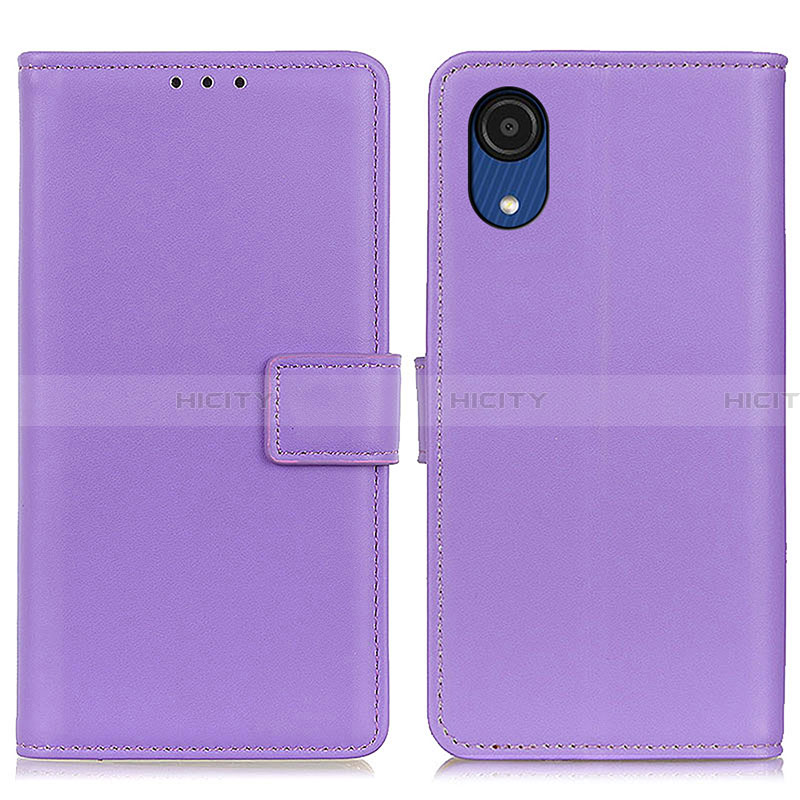 Handytasche Stand Schutzhülle Flip Leder Hülle A08D für Samsung Galaxy A03 Core Violett Plus