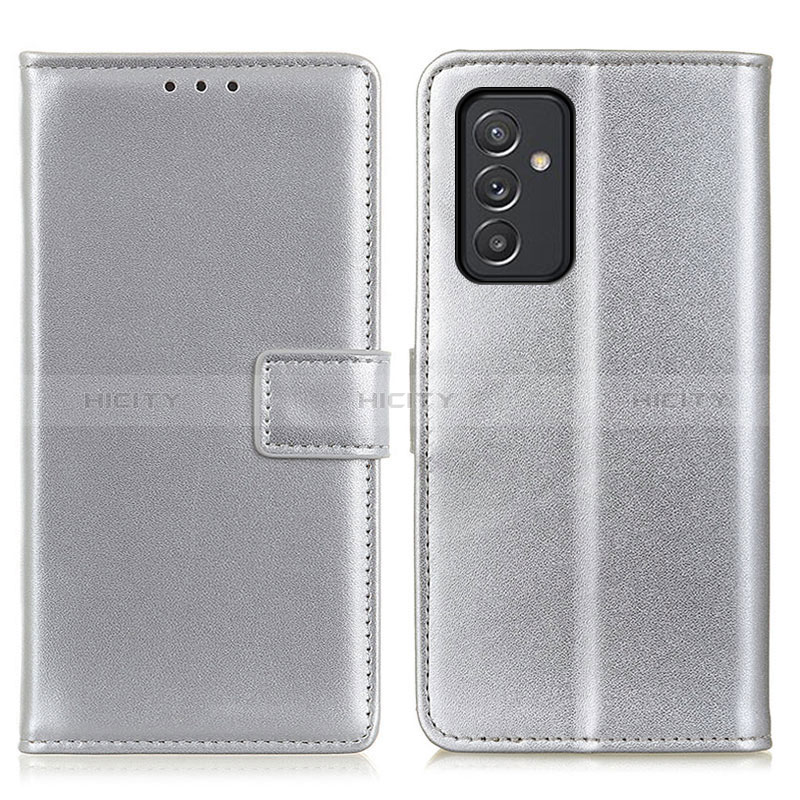 Handytasche Stand Schutzhülle Flip Leder Hülle A08D für Samsung Galaxy A15 5G Silber Plus