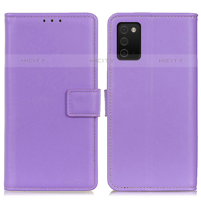 Handytasche Stand Schutzhülle Flip Leder Hülle A08D für Samsung Galaxy M02s Violett Plus