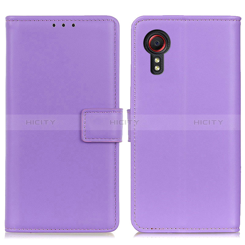 Handytasche Stand Schutzhülle Flip Leder Hülle A08D für Samsung Galaxy XCover 5 SM-G525F Violett Plus