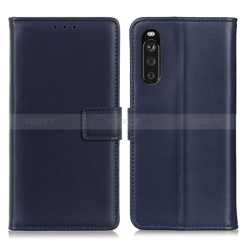 Handytasche Stand Schutzhülle Flip Leder Hülle A08D für Sony Xperia 10 III Lite Blau