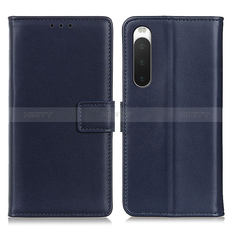 Handytasche Stand Schutzhülle Flip Leder Hülle A08D für Sony Xperia 10 IV Blau