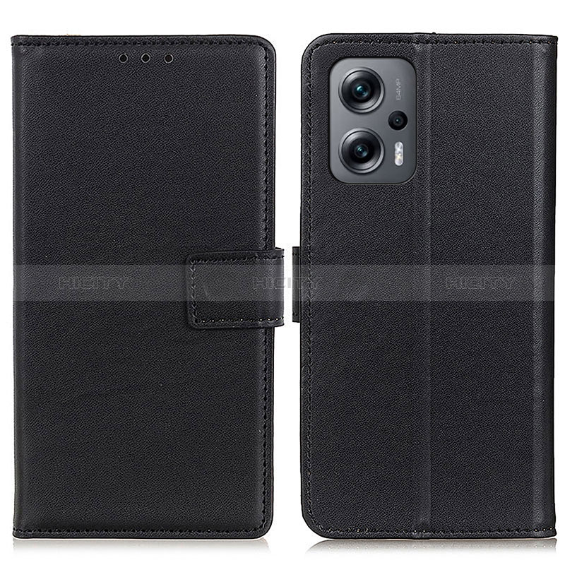 Handytasche Stand Schutzhülle Flip Leder Hülle A08D für Xiaomi Poco F5 5G Schwarz