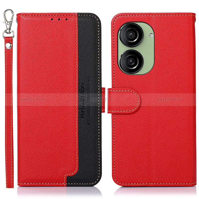 Handytasche Stand Schutzhülle Flip Leder Hülle A09D für Asus ZenFone 10 Rot