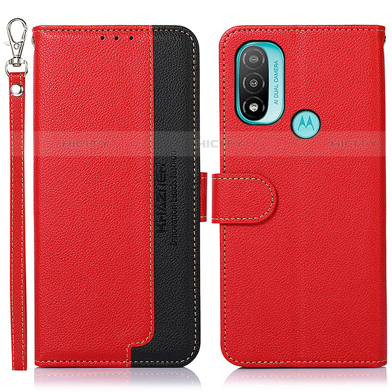 Handytasche Stand Schutzhülle Flip Leder Hülle A09D für Motorola Moto E30 Rot