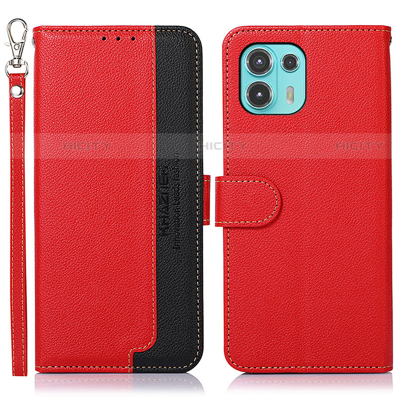 Handytasche Stand Schutzhülle Flip Leder Hülle A09D für Motorola Moto Edge 20 Lite 5G Rot