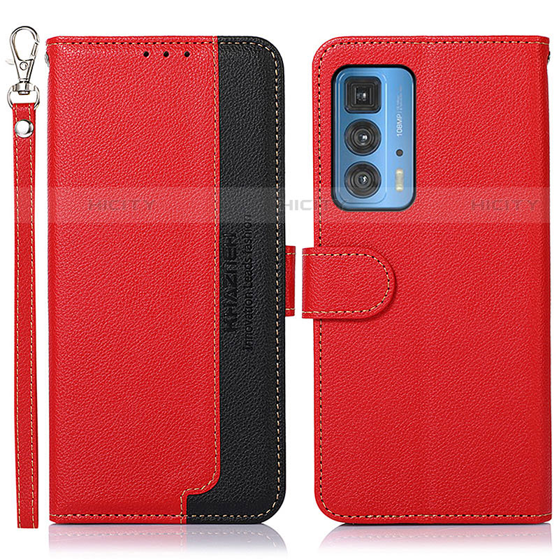 Handytasche Stand Schutzhülle Flip Leder Hülle A09D für Motorola Moto Edge 20 Pro 5G Rot Plus