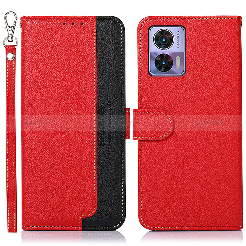 Handytasche Stand Schutzhülle Flip Leder Hülle A09D für Motorola Moto Edge 30 Lite 5G Rot