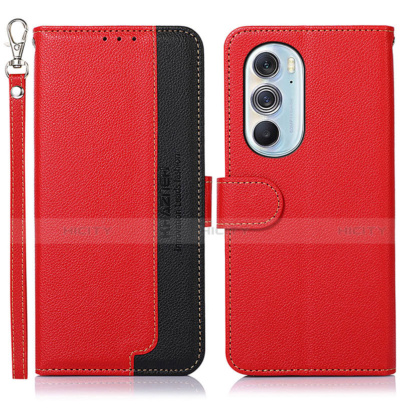 Handytasche Stand Schutzhülle Flip Leder Hülle A09D für Motorola Moto Edge 30 Pro 5G Rot