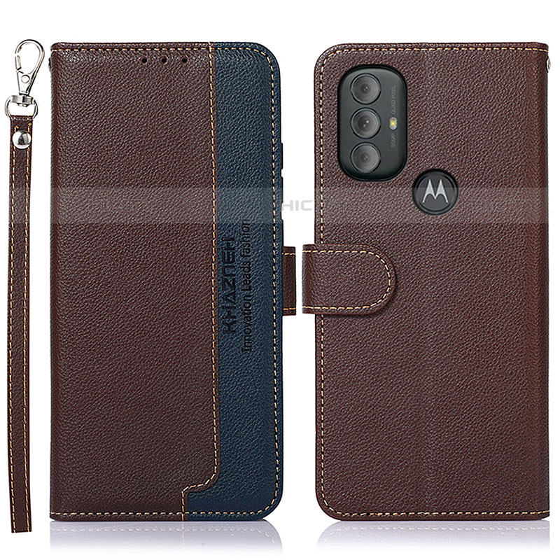 Handytasche Stand Schutzhülle Flip Leder Hülle A09D für Motorola Moto G Play (2023) Braun