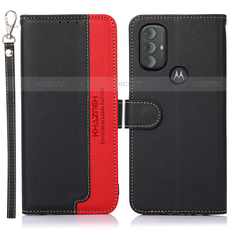 Handytasche Stand Schutzhülle Flip Leder Hülle A09D für Motorola Moto G Play Gen 2 Schwarz