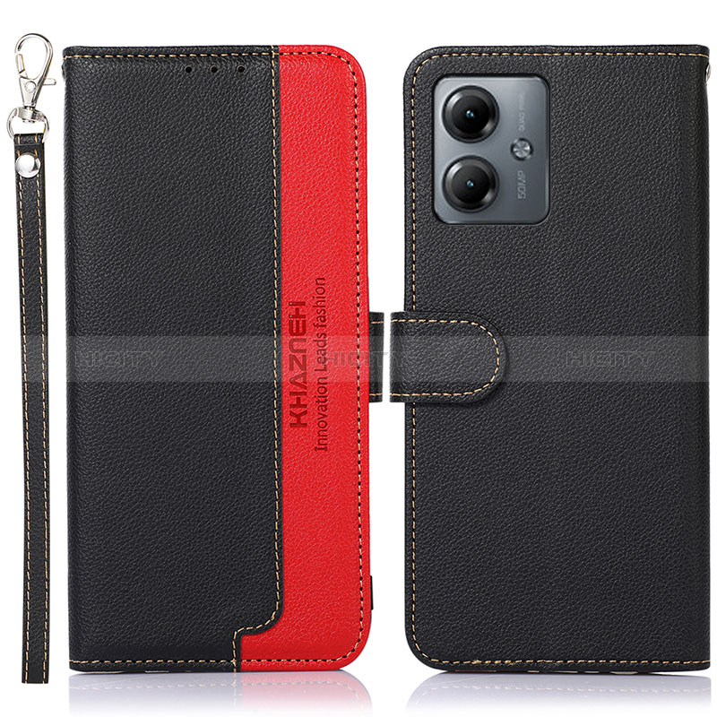 Handytasche Stand Schutzhülle Flip Leder Hülle A09D für Motorola Moto G14