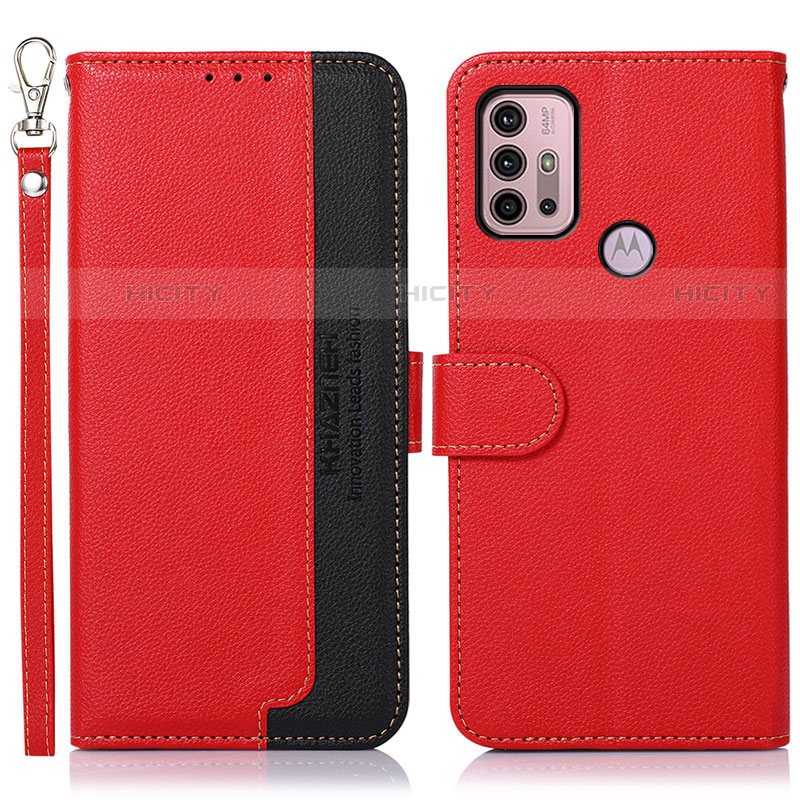 Handytasche Stand Schutzhülle Flip Leder Hülle A09D für Motorola Moto G31 Rot