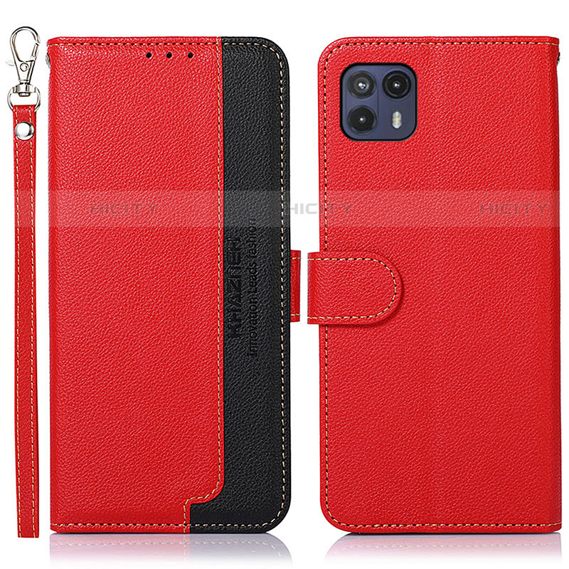 Handytasche Stand Schutzhülle Flip Leder Hülle A09D für Motorola Moto G50 5G Rot Plus