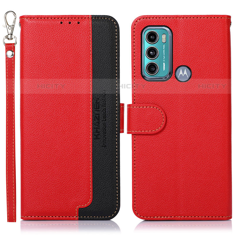 Handytasche Stand Schutzhülle Flip Leder Hülle A09D für Motorola Moto G60 Rot Plus