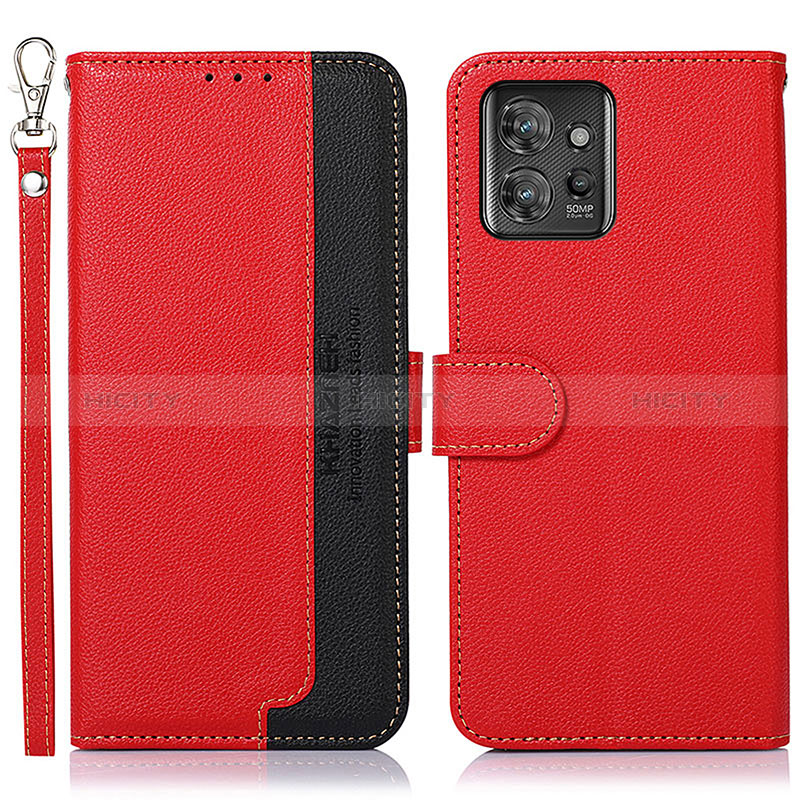 Handytasche Stand Schutzhülle Flip Leder Hülle A09D für Motorola ThinkPhone 5G Rot Plus