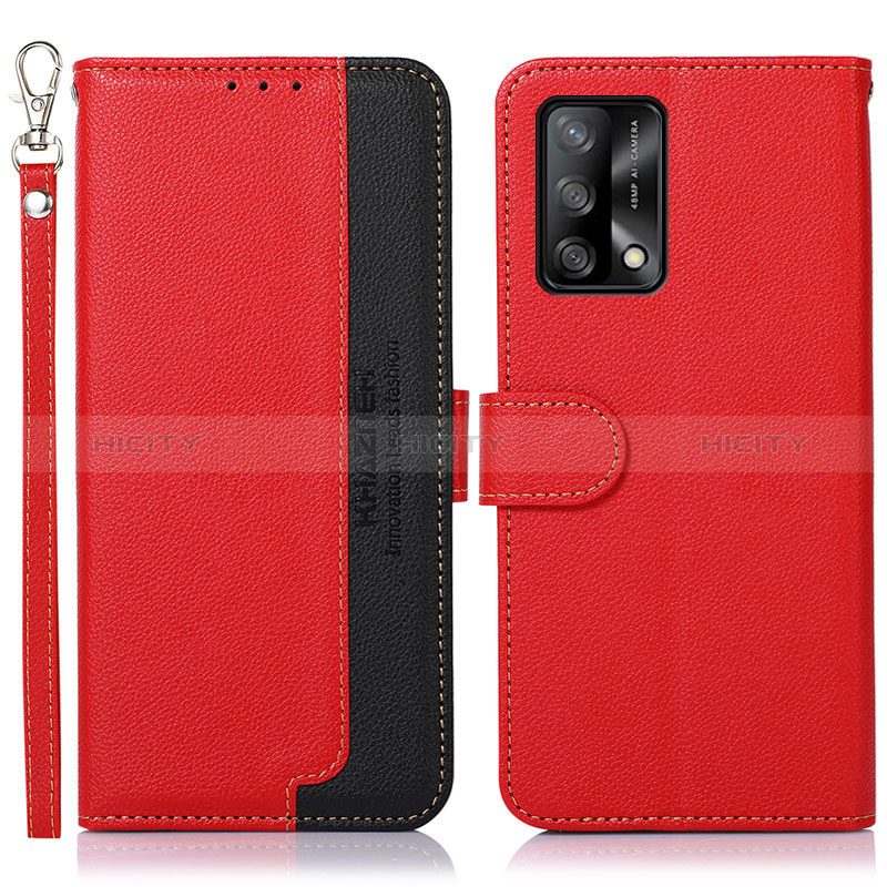 Handytasche Stand Schutzhülle Flip Leder Hülle A09D für Oppo F19 Rot